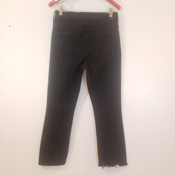 MOTHER Insider Crop Step Black Fray Jeans - Picture 9 of 16